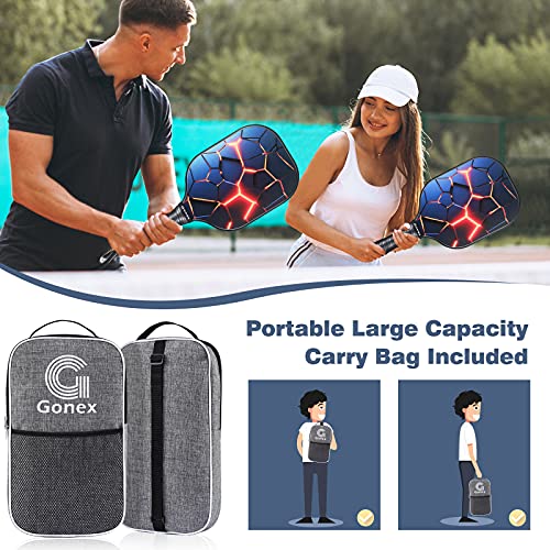 Gonex Pickleball Paddles Set of 4 Graphite Pickleball Set Lightweight Pickleball Racket, 4 Pickleball Paddles and 4 Balls Including Portable Carry Bag