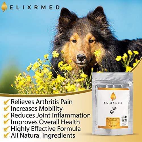 ElixrMED Organic Hemp Oil Treats for Dogs and Cats - Full Spectrum Hemp Oil Nuggets for The Relief of Anxiety, Inflammation, Painful Joints, and Overall Wellness for Your Dogs and Cats