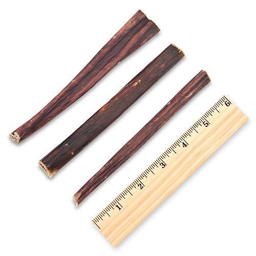 GigaBite Best Pet Supplies FDA & USDA Certified Free Range Bully Taffy Esophagus Gullet Sticks Dog Treats - 6 Inch, Pack of 40