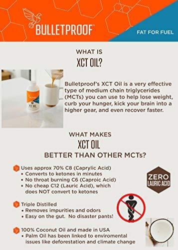 Bulletproof XCT Oil, Perfect for Keto and Paleo Diet, 100% Non-GMO Premium C8 C10 MCT Oil, Ketogenic Friendly, Responsibly Sourced from Coconuts Only, Made in The USA (32 oz)