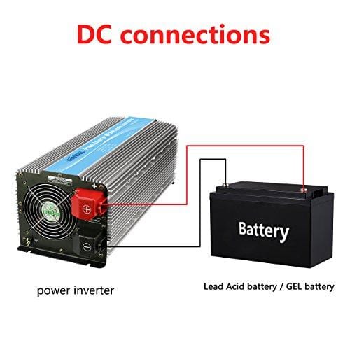 Giandel 5000W Heavy Duty Power Inverter 12V DC to 110V 120V AC with Remote Control and 4 AC Outlets & USB Port for RV Truck Boat