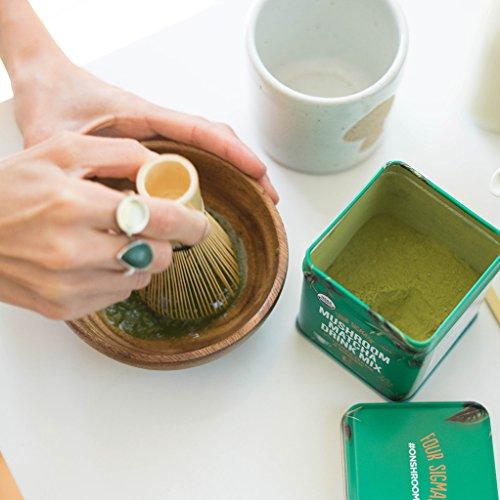 Four Sigmatic Mushroom Matcha, USDA Organic, Ceremonial Grade Matcha Grean Tea Powder with Lions Mane Mushroom Powder & Ginger, Balanced Energy & Focus, Vegan, Paleo, 60g - 20 servings, 2.12 Ounce