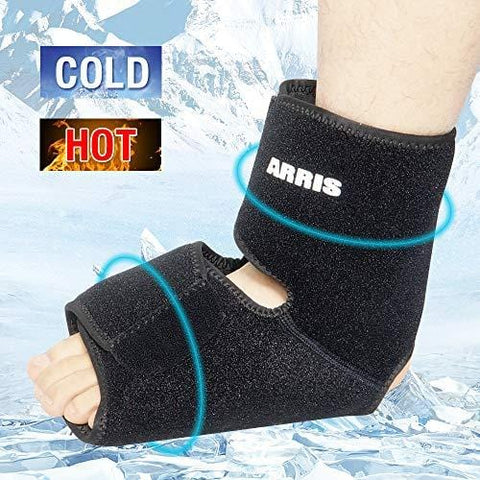 Ice Pack for Ankle Injuries/Foot & Ankle Ice Pack for Sprained Ankle, Achilles Tendon Injuries, Plantar Fasciitis, Bursitis & Sore Feet - Ankle Gel Ice Wrap for Ankle Pain Relieve - ARRIS