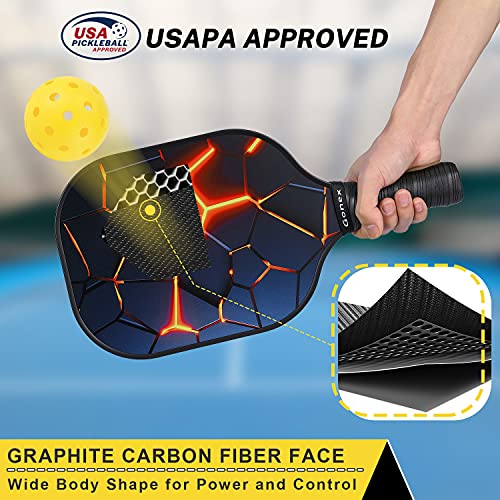 Gonex Pickleball Paddles Set of 2 Graphite Pickleball Set Pickleball Rackets Equipment with Pickleball Racquet, Honeycomb Composite Core, Balls and Carry Bag