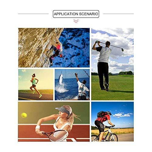 TEFITI Sports Fitness Sun Visor Moisture Wicking Headgear Cap Hats for Golf, Tennis, Cycling, Running (Gray)