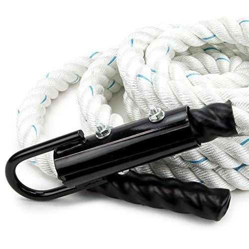 Crown Sporting Goods 20' Thick 1.5" White Poly DAC Gym Climbing Rope