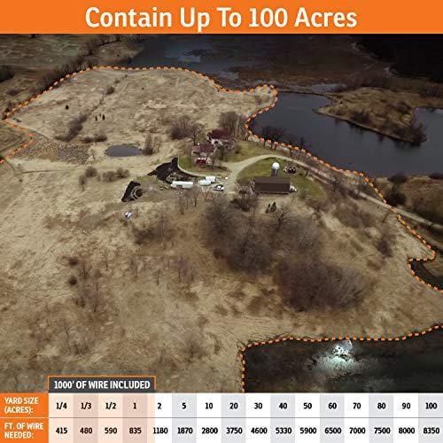 SportDOG Brand In-Ground Fence Systems - Waterproof Collar with Tone, Vibration, and Shock - Expandable to Contain Unlimited Dogs in up to 100 Acres - Remote Trainer Option