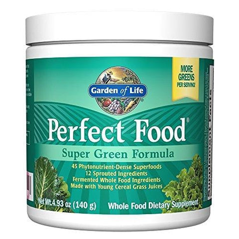 Garden of Life Whole Food Vegetable Supplement - Perfect Food Green Superfood Dietary Powder, 140g