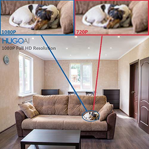 Wireless IP Camera, HUGOAI WiFi 1080P HD Home Security Surveillance Camera with Facial Recognition, Motion Detection, Night Vision, Two Way Audio for Baby Monitor Pet Dog Cameras