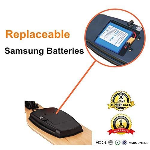 Maxfind Maxa Electric Skateboards 18.6 mph Hub Brush Motor 8 Miles Range 176 Lbs 7 Layers Maple Longboard with Wireless Remote Control