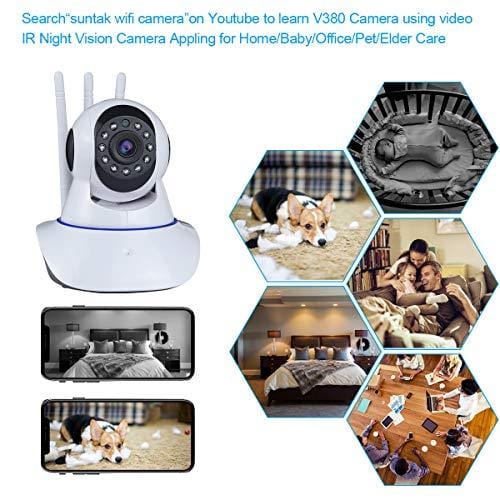 Video Baby Monitor with Camera and Audio,1080P Wifi Indoor Home Security Surveillance IP Cameras for Home Pet Dog Camera with Night Vision&2 Way Audio--(Youtube Set up Video)