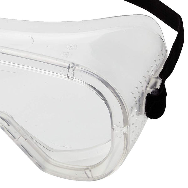 Sellstrom Flexible, Soft, Direct Vent, Protective Safety Goggle, Clear Body, Uncoated, Clear Lens, Black Adjustable Strap, S81000