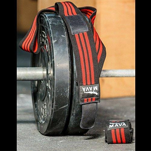 Knee Wraps for Cross Training WODs,Gym Workout,Weightlifting,Fitness & Powerlifting– Pair- Best Knee Straps for Squats -for Men & Women- 72"-Compression and Elastic Support by Mava8482;