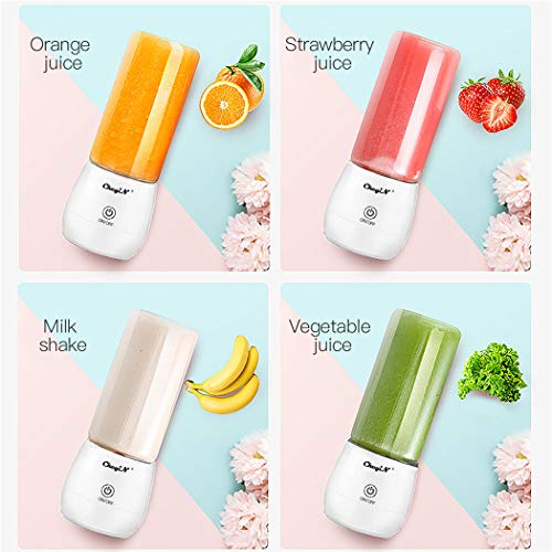 Portable Blender,inkint Personal Size Blender Juicer Cup for Shakes and Smoothies Fruit Mixer with USB Rechargeable 6 Stainless Steel Blades BPA Free 450ml
