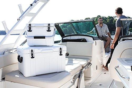 Currituck Heavy Duty Cooler by Camco -Perfect as a Boat Cooler and For Hunting, Hiking,  Camping, Fishing, The Beach and More 58 Quarts (White) (51870)