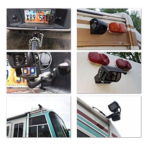 eRapta Backup Camera 2.0 with Split Screen Monitor for Bus/Truck/Trailer/Box/RV/Trailer/Tractor/ 5th Wheel When Reversing Parking Backing Car Dash Security Sensor Camera ER0202