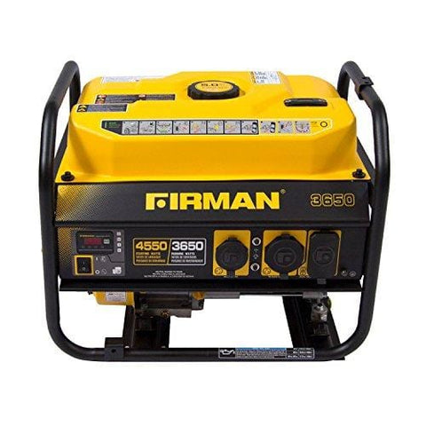 Firman P03601 4550/3650 Watt Recoil Start Gas Portable Generator cETL Certified, Black