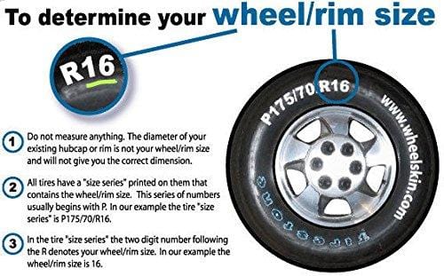 Gloss Black 17" Hub Cap Wheel Skins for 2013-2018 Ram 1500 - Set of 4