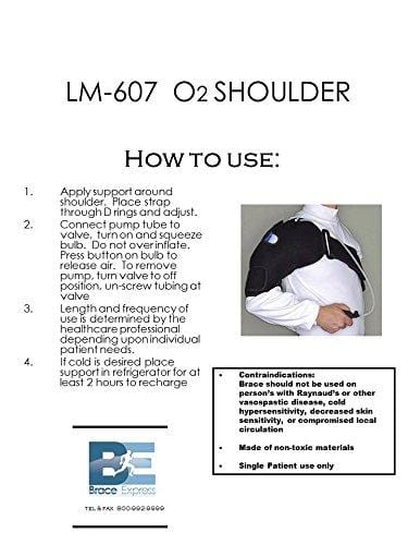 O2 Cold Therapy Shoulder Brace with Ice Pack and Air Compression Wrap, Universal