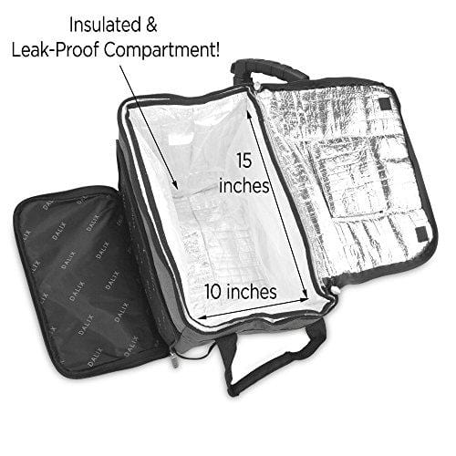 DALIX Rolling Cooler Thermal Insulated Trolley Bag Sports Leak Proof in Gray [product _type] DALIX - Ultra Pickleball - The Pickleball Paddle MegaStore