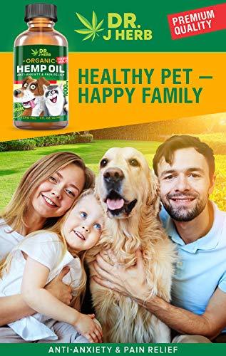 Hemp Oil for Dogs Cats Full Spectrum Organic Hemp Extract Drops 1000 mg Made in USA Natural Dog Pain Relief Pet Stress & Anxiety Calming Support Health Easily Apply to Treats Pet Hemp Oil
