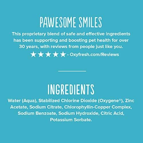 Oxyfresh Premium Pet Dental Care Solution (16oz): Best Way To Eliminate Bad Dog Breath & Cat Breath - Fights Tartar, Plaque & Gum Disease! - So easy, just add to water! Vet Recommended!