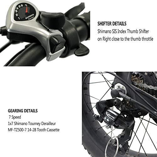 Pedal Faster Huge Capacity （23.2Ah in Total） Dual Removable Lithium-ion Batteries 26'' 4.0inch Fat tire Aluminum Electric Bike 48V 750W Fat Tire Beach Snow Electric Bicycle with Shimano 7 Speeds