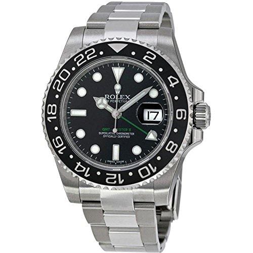 Rolex GMT-Master II Stainless Steel Watch Black Dial 116710LN