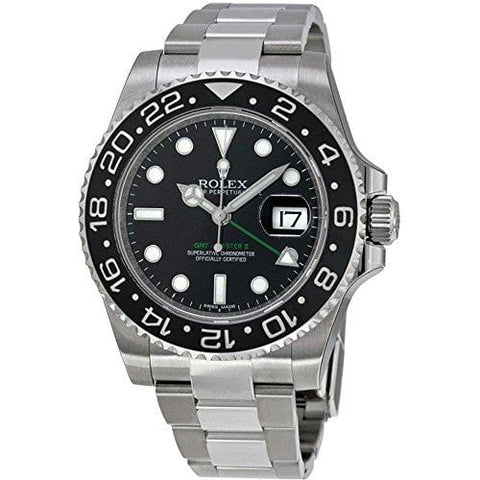 Rolex GMT-Master II Stainless Steel Watch Black Dial 116710LN