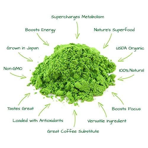 KENKO Matcha Green Tea Powder [USDA Organic] Ceremonial Grade - Japanese, Green, 30g (1oz)