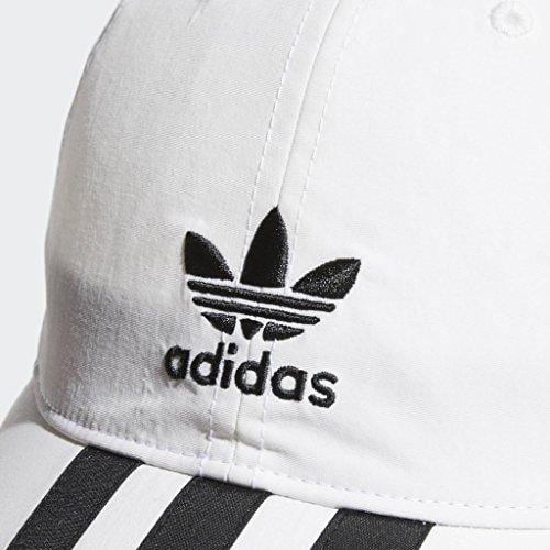 adidas Men's Originals Relaxed Applique Strapback Cap, white/black, One Size [product _type] adidas Originals - Ultra Pickleball - The Pickleball Paddle MegaStore