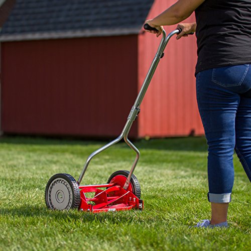 Great States 304-14 14-Inch 5-Blade Push Reel Lawn Mower, Red