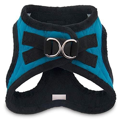 Voyager Step-In Plush Dog Harness - Soft Plush, Step In Vest Harness for Small and Medium Dogs by Best Pet Supplies - Turquoise Plush, Large (Chest: 18" - 21")