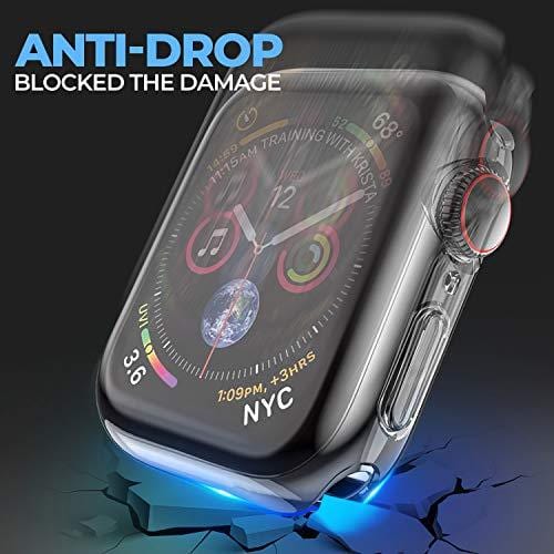 MIZOO Case for Apple Watch Screen Protector, 38mm All Around Soft TPU HD Clear Touch Screen Protector Bumper Cover [2 Pack] Ultra-Thin Case for Series 3/2/1 38mm