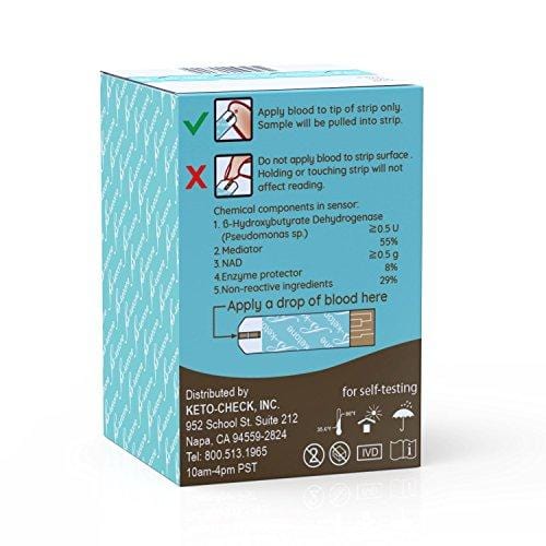 KETO-MOJO 50 Blood Ketone Test Strips, Precision Measurement for Diabetes & Low-Carb Weight Loss, Monitor Your Diabetic & Ketogenic Diet for Nutritional Ketosis, Strips Work Only in Keto-Mojo Meters
