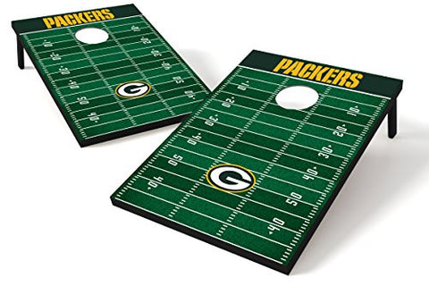Wild Sports Green Bay Packers NFL Cornhole Outdoor Game Set, 2' x 3' Foot - Recreational Series