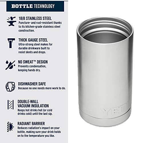 YETI Rambler 12 oz Stainless Steel Vacuum Insulated Bottle with Hot Shot Cap, Seafoam