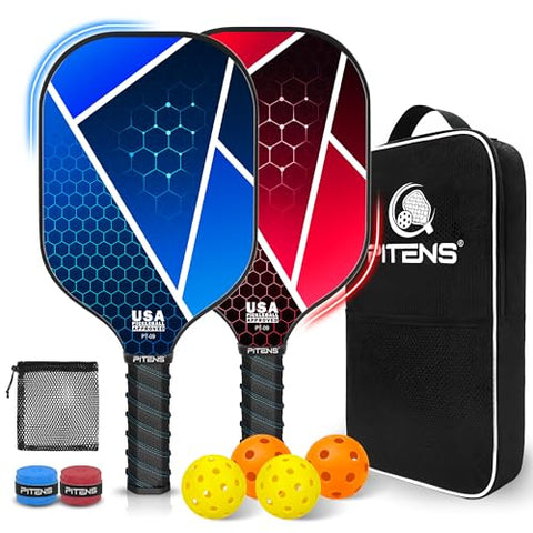 thumbnail image 2 of RAINIER 16mm Fiberglass Pickleball Paddles Set - USAPA Approved 2 Paddles With Bag 2 of 14