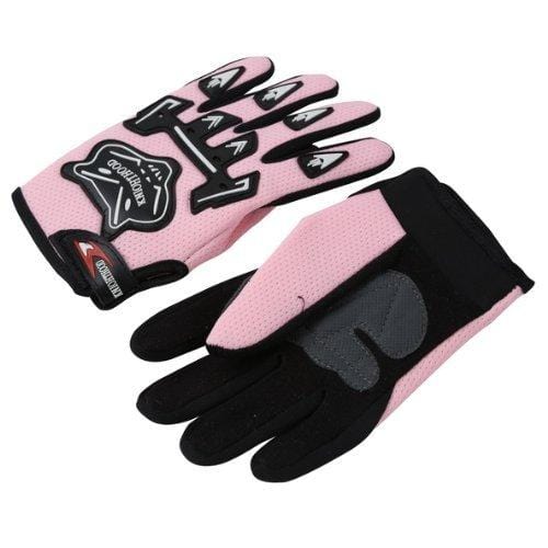 TCMT DOT Certified Youth Pink Butterfly Dirt Bike ATV Offroad Street Motorcycle Motocross Helmet Goggles Gloves (L)