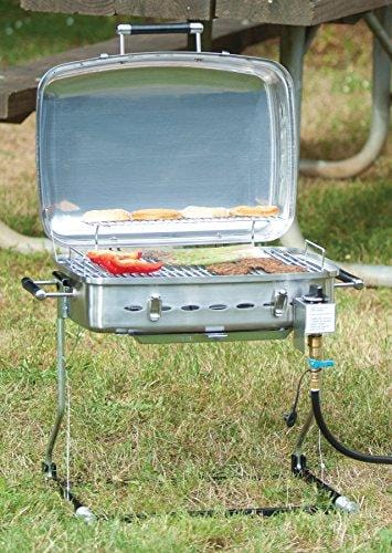 Faulkner 51323 Stainless Steel Barbecue Grille with Disposable Bottle Adapter