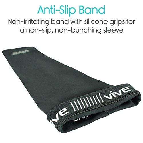 Vive Basketball Sleeve (Pair) - Long Arm Compression Elbow Support Wrap- UV Sun Protection for Shooting, Baseball, Football, Crossfit, Golfing, Running - Men and Women