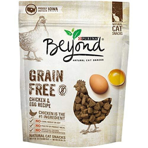 Purina Beyond Grain Free Chicken & Egg Recipes Natural Cat Snacks, 6 oz. Pouch (Pack of 6)