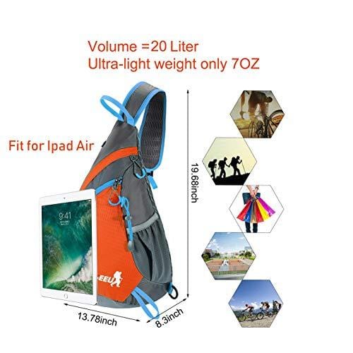 SEEU Sling Backpack for Women Men, Lightweight Back Sack Rope Sling Bag Cross Body Messenger Bags for Gym Travel