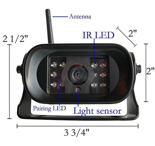 4Ucam Digital Wireless Camera + 7" Monitor + Adapter for Furrion FRCBRKT-BL Pre-install Mounting Kit (FOS48T-BL/FOC12TA-BL) for RV, Trailer, 5th Wheels