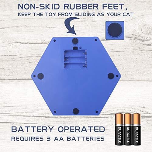 WingPet Interactive Electronic Cat Toy with Random Rotating Feather, Kitten Automatic Teaser Play Toy, Stimulate Hunting Instincts and Sense (Battery Included)