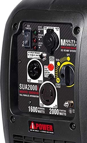 A-iPower SUA2000iV Super Quiet 2000-Watt Portable Inverter Generator CARB/EPA, 2000 Watt, RV Ready