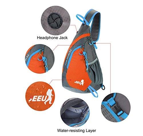 SEEU Sling Backpack for Women Men, Lightweight Back Sack Rope Sling Bag Cross Body Messenger Bags for Gym Travel