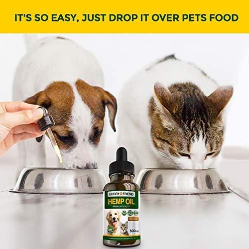 Hemp Oil for Dogs & Cats - 1000 mg - Anxiety Relief for Dogs & Cats - 100% Organic Pet Hemp Oil - Supports Hip & Joint Health - Grown & Made in USA - Natural Relief for Pain