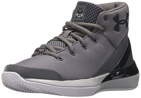 Under Armour Boys' Grade School X Level Ninja Basketball Shoe, Graphite (100)/White, 4.5