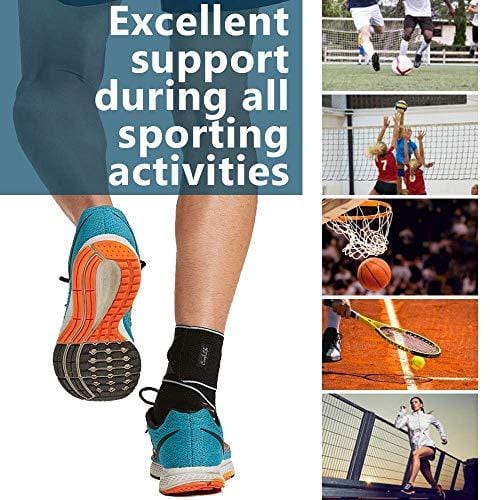 ComfiLife Ankle Brace for Men & Women – Adjustable Compression Ankle Support Wrap – Perfect Ankle Sleeve for Plantar Fasciitis, Achilles Tendon, Minor Sprains, Sports – Breathable, One Size Fits All